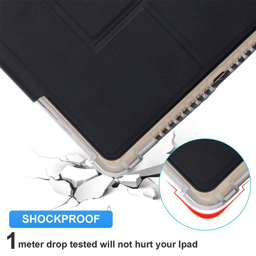iPad Wireless Bluetooth Keyboard Case, Smart Magnetic Detachable Kickstand case  with Pencil Holder, Auto Sleep Wake Up